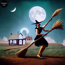 Image of a witch on a broom stick to go along with article title play on the famous line in the Wizard of Oz movie.